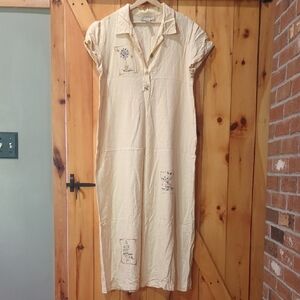 Sweet Jessie Yellow Painted Linen Maxi